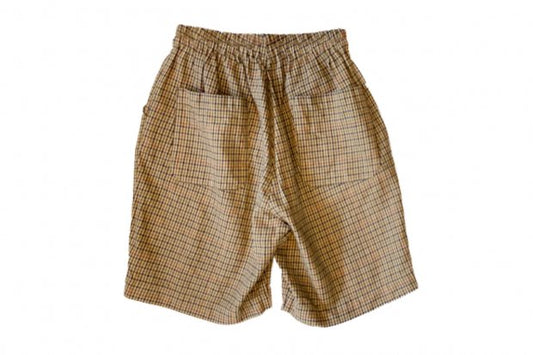 【H.UNIT】L/C Check easy wide shorts