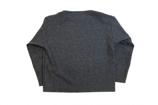 【H.UNIT】Boild wool cut off basque shirt