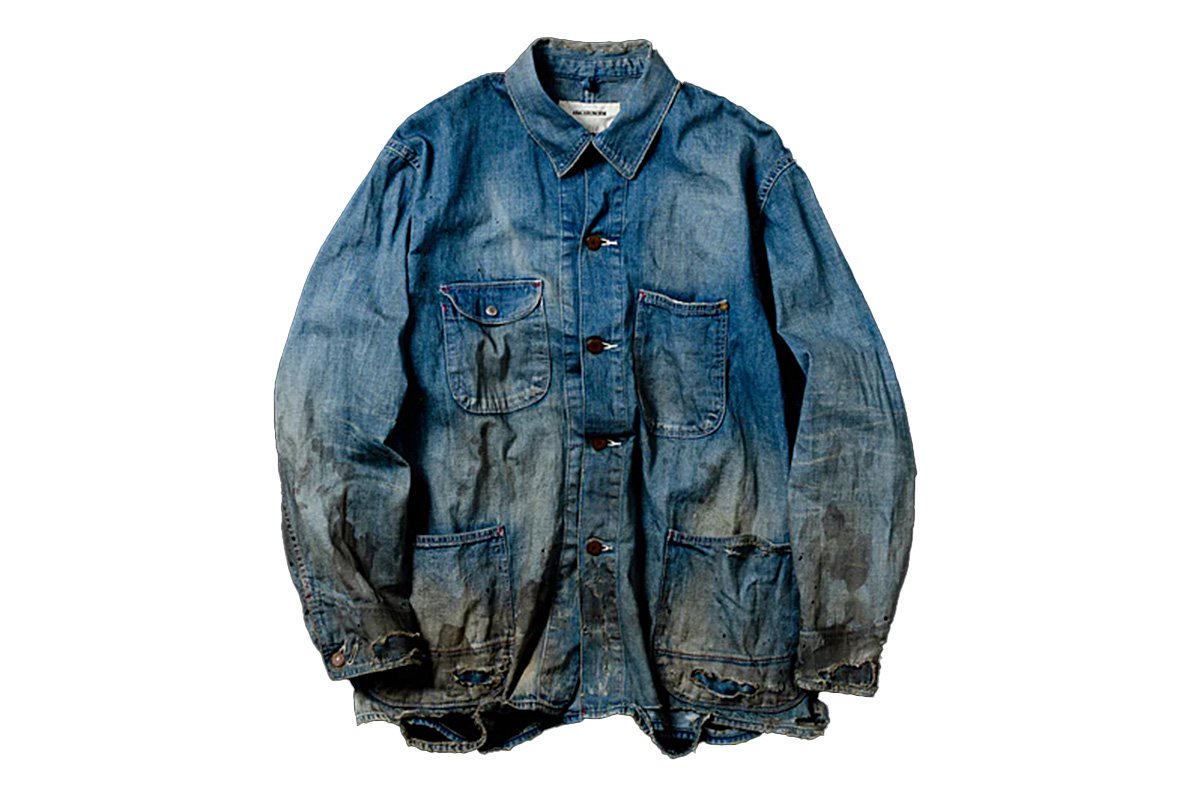 【ANACHRONORM】DAMAGED LIGHToz BM DENIM COVERALL