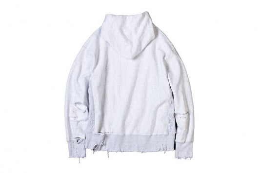【ANACHRONORM】BALANCE DAMAGED SIDE LIB SWEAT PARKA
