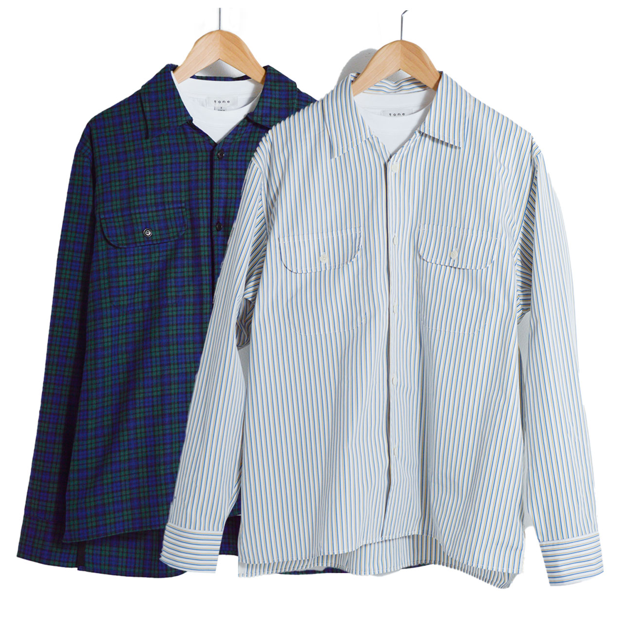 【tone】SLIT COLLAR SHIRT|TO-SS25-LS01