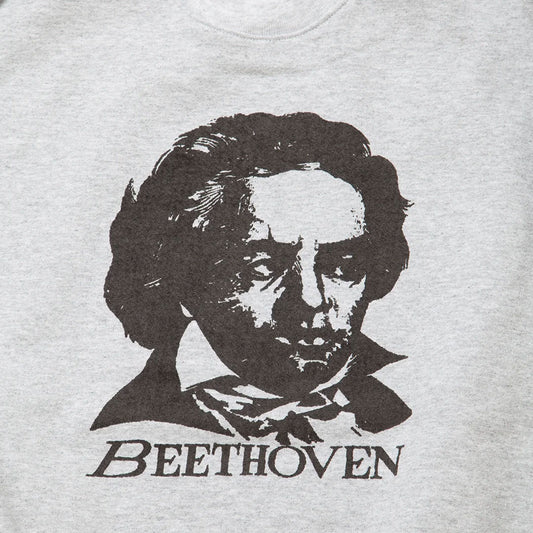 【THE CORONA UTILITY】PRINT SWEATSHIRT "BEETHOVEN" / Ash Grey|CC006-26-01