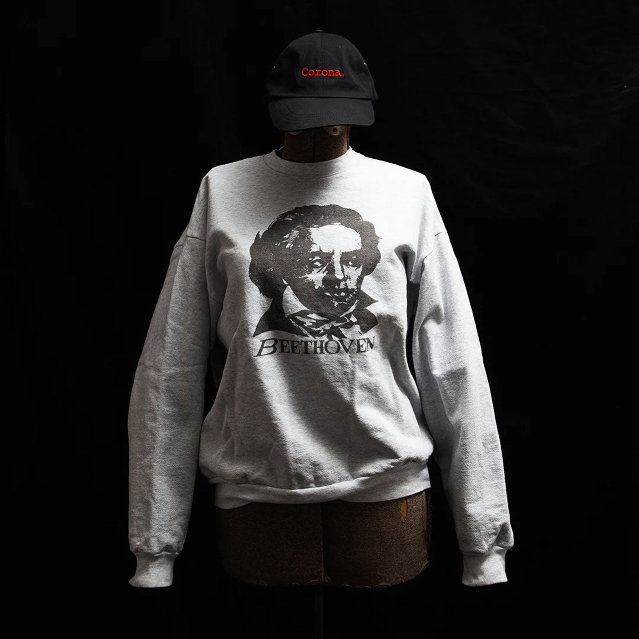 【THE CORONA UTILITY】PRINT SWEATSHIRT "BEETHOVEN" / Ash Grey|CC006-26-01
