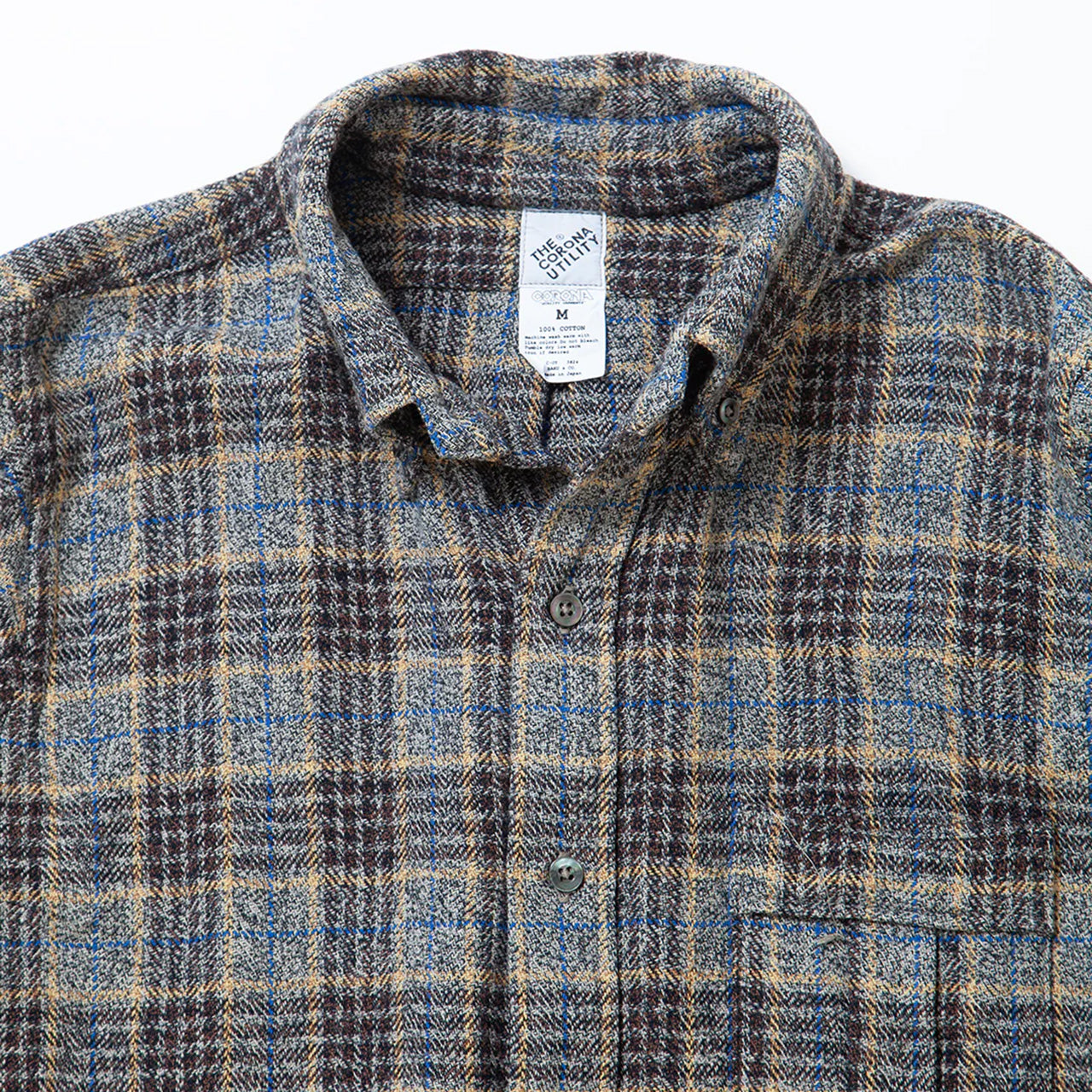 【THE CORONA UTILITY】W.C.W SHIRT PULLOVER / Yellow × Brown|CS005-25-01