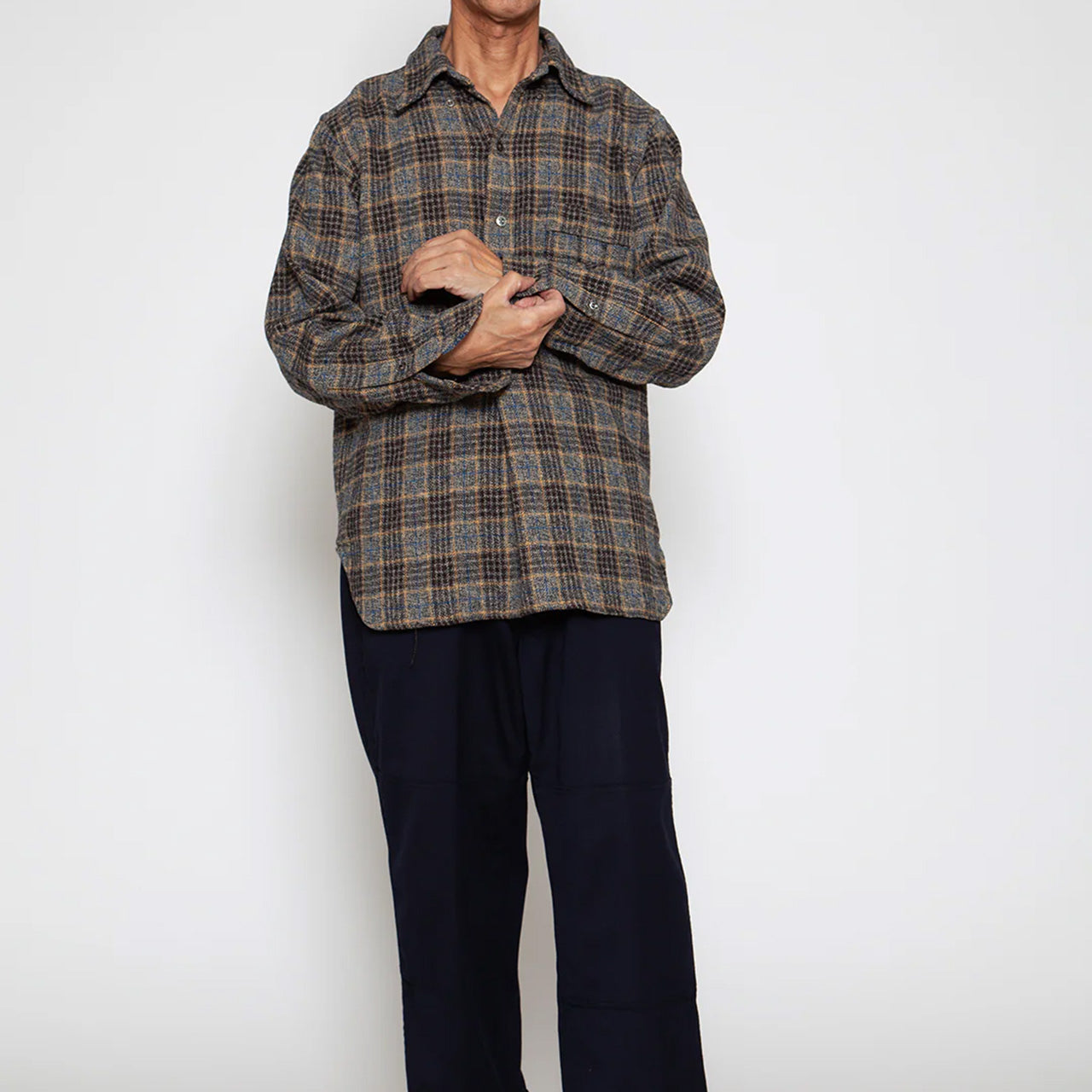 【THE CORONA UTILITY】W.C.W SHIRT PULLOVER / Yellow × Brown|CS005-25-01