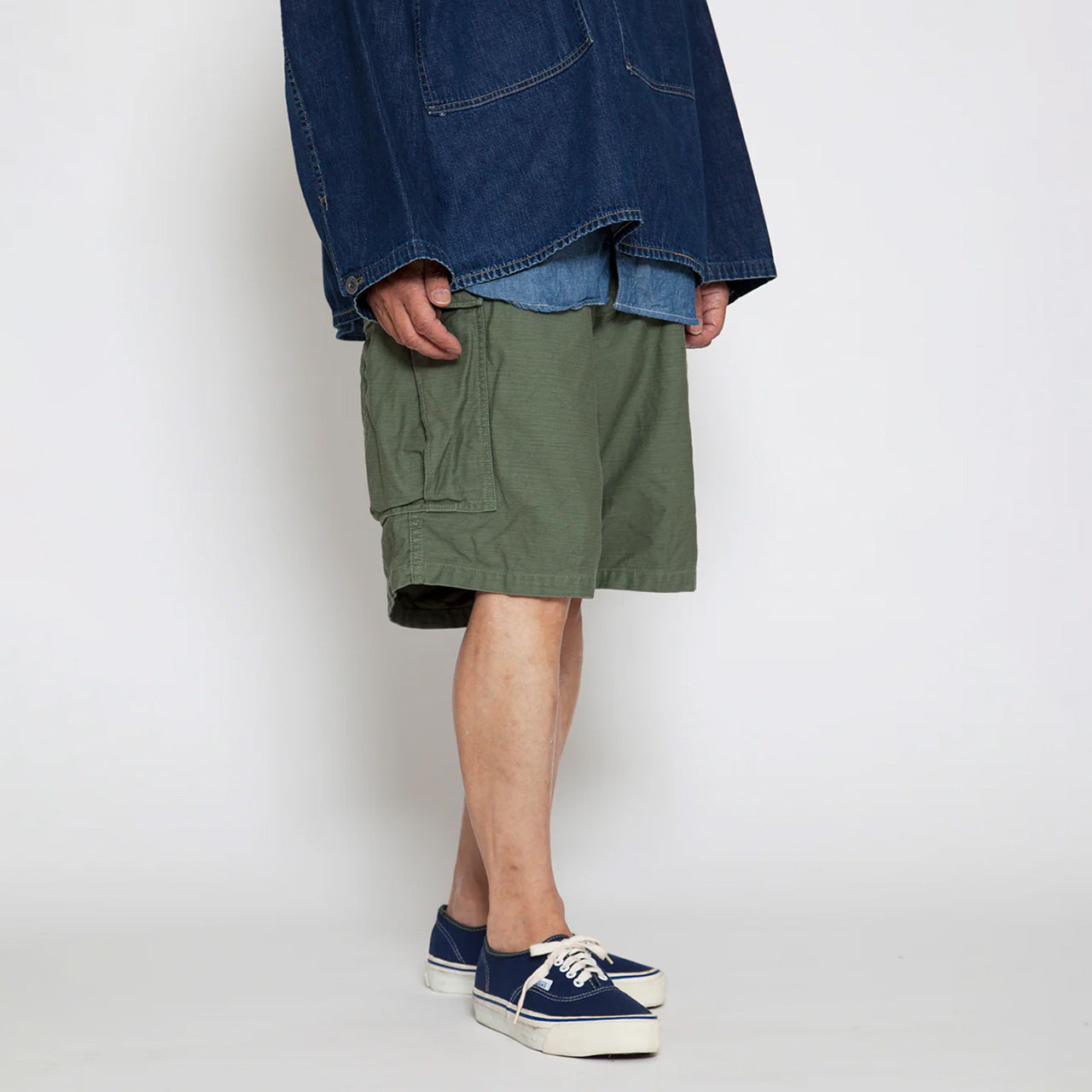 【FATIGUE SLACKS】M-51 SHORT SLACKS / Light OG w/ Bio-wash|FP029