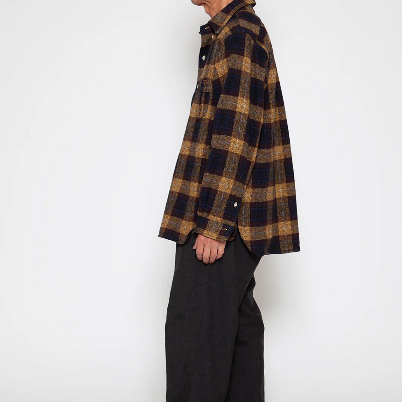【THE CORONA UTILITY】W.C.W SHIRT PULLOVER / Yellow × Brown|CS005-25-01