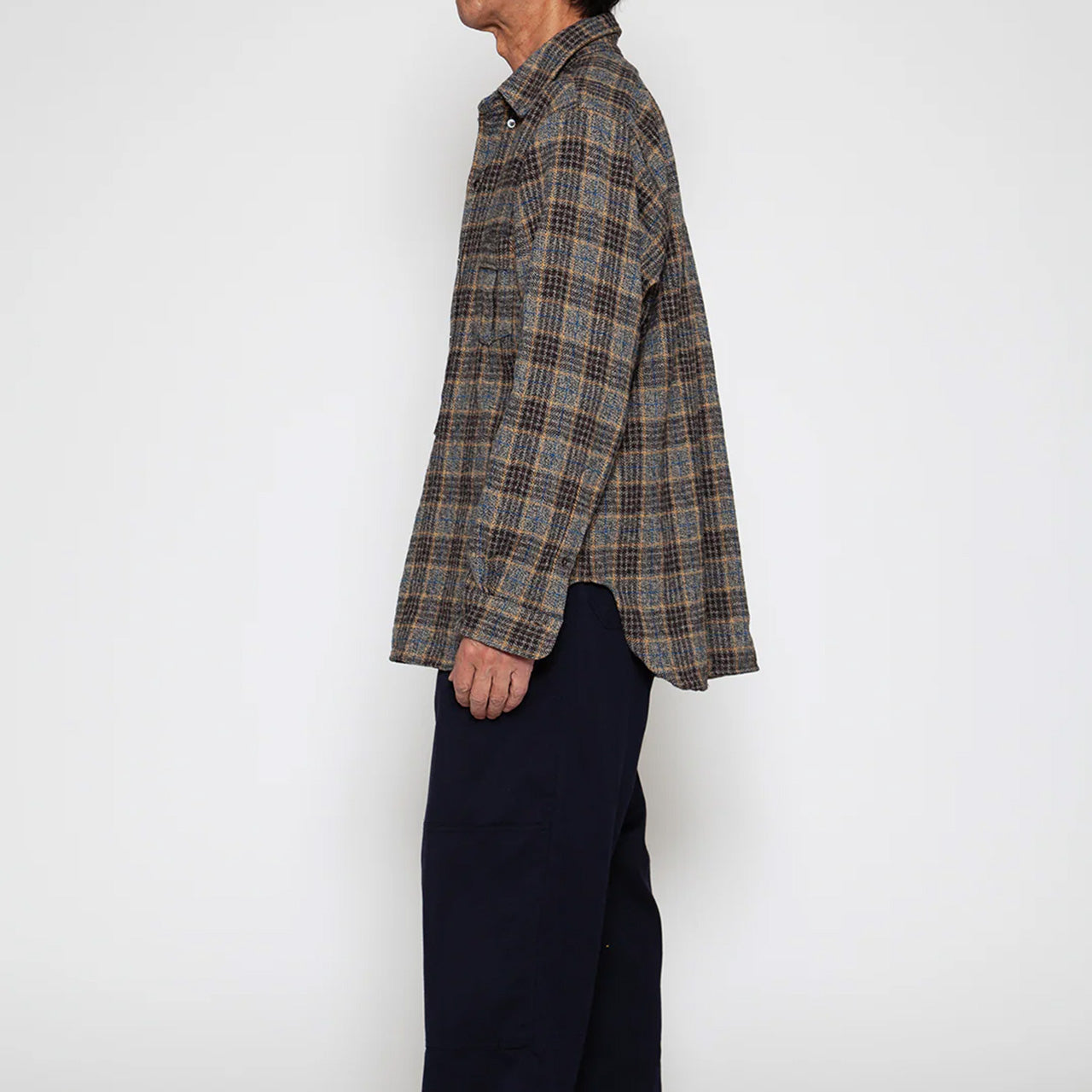 【THE CORONA UTILITY】W.C.W SHIRT PULLOVER / Yellow × Brown|CS005-25-01