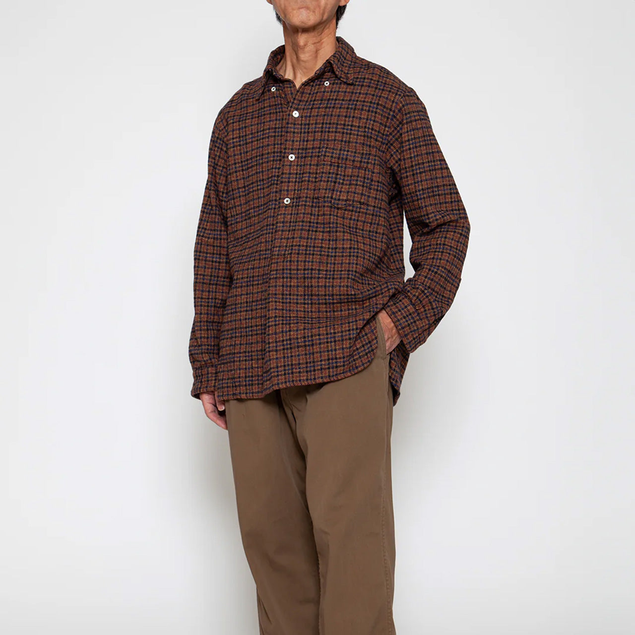 【THE CORONA UTILITY】W.C.W SHIRT PULLOVER / Yellow × Brown|CS005-25-01