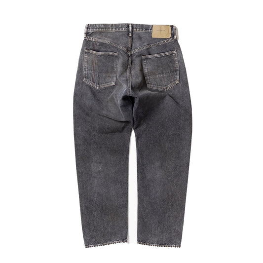 【ANACHRONORM】REGULAR TAPERED WASHED 5P BLACK DENIM PANTS BLACK (AGING)|AN342-W