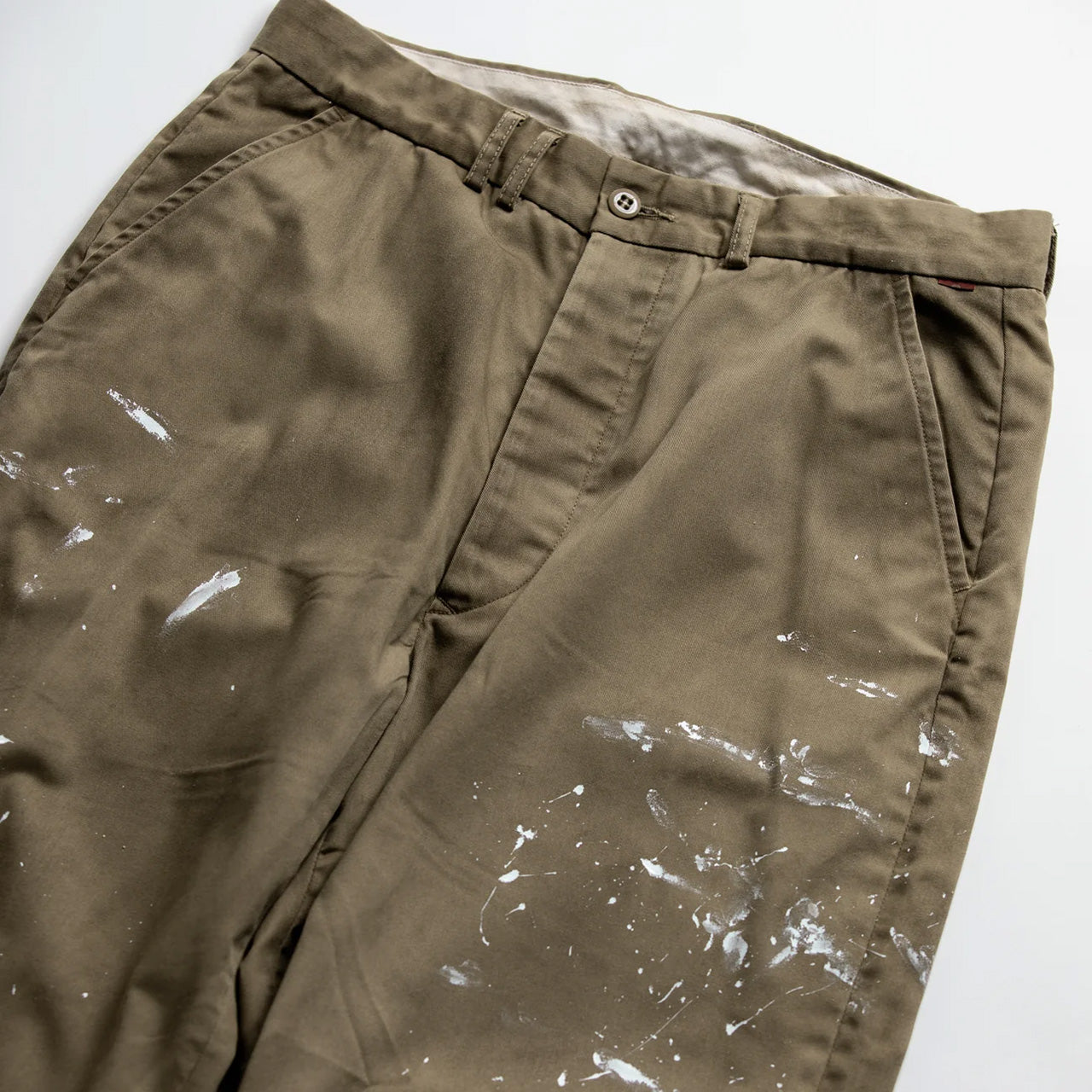 【ANACHRONORM】PAINTED NO TUCK WIDE CHINO TROUSERS|AN363-W