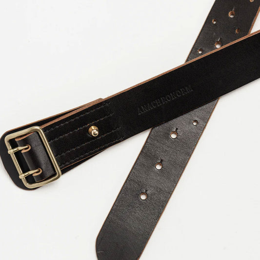 【ANACHRONORM】DOUBLE PIN LEATHER BELT|ANBB045
