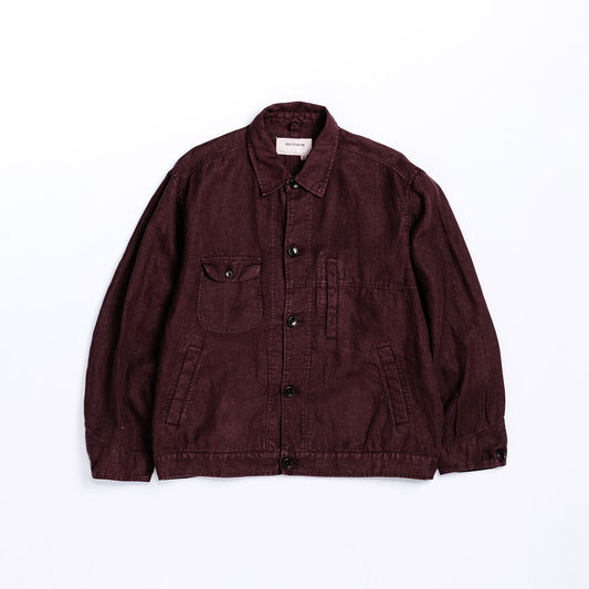 【ANACHRONORM】SULFUR DYED LINEN UTILITY JACKET|ANA410