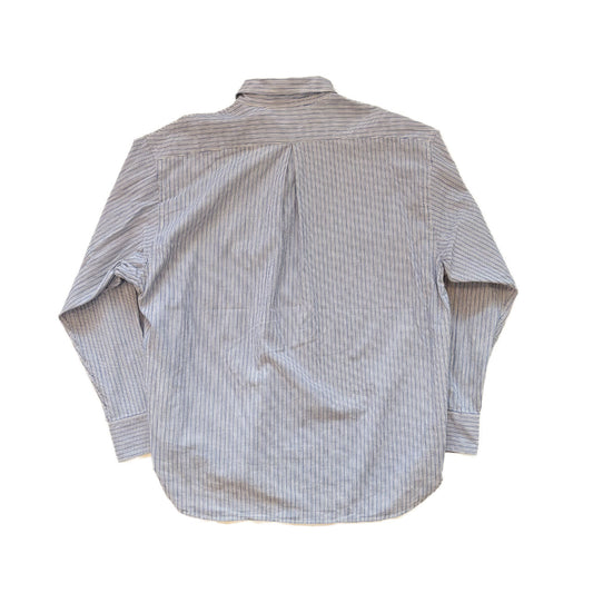 【H.UNIT】Dobby stripe big pocket work shirt
