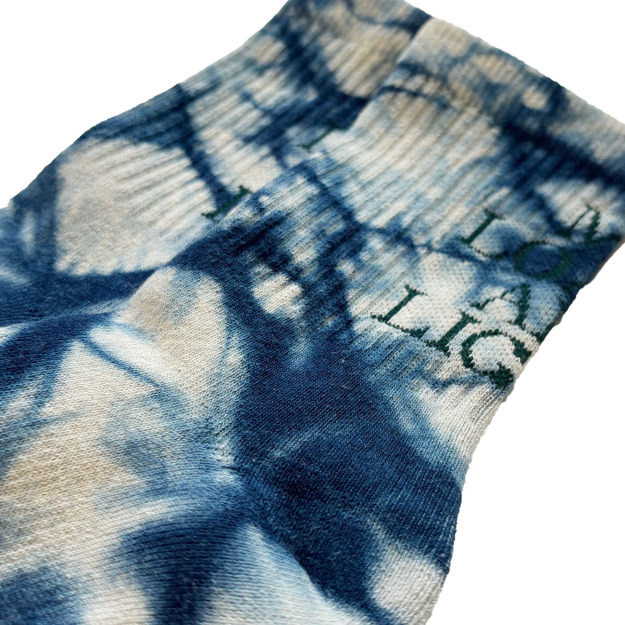 【MY LOADS ARE LIGHT】TEXT "M.L.A.L" : INDIGO TIE DYE