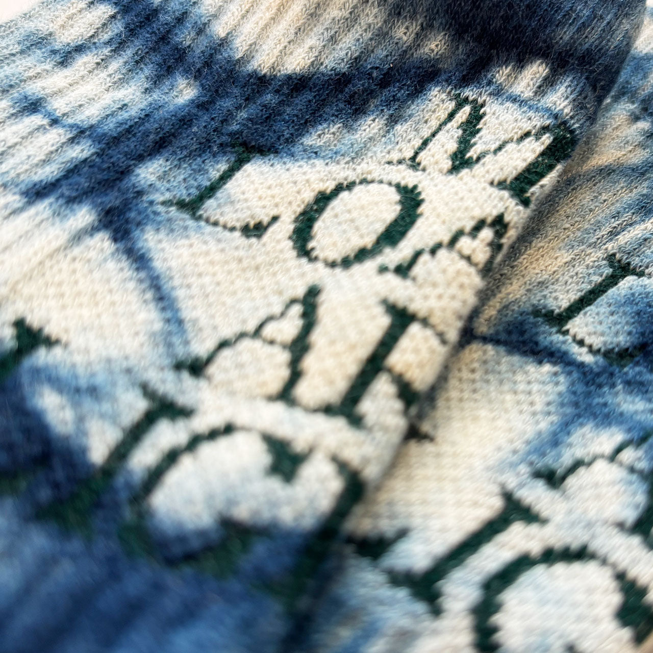 【MY LOADS ARE LIGHT】TEXT "M.L.A.L" : INDIGO TIE DYE