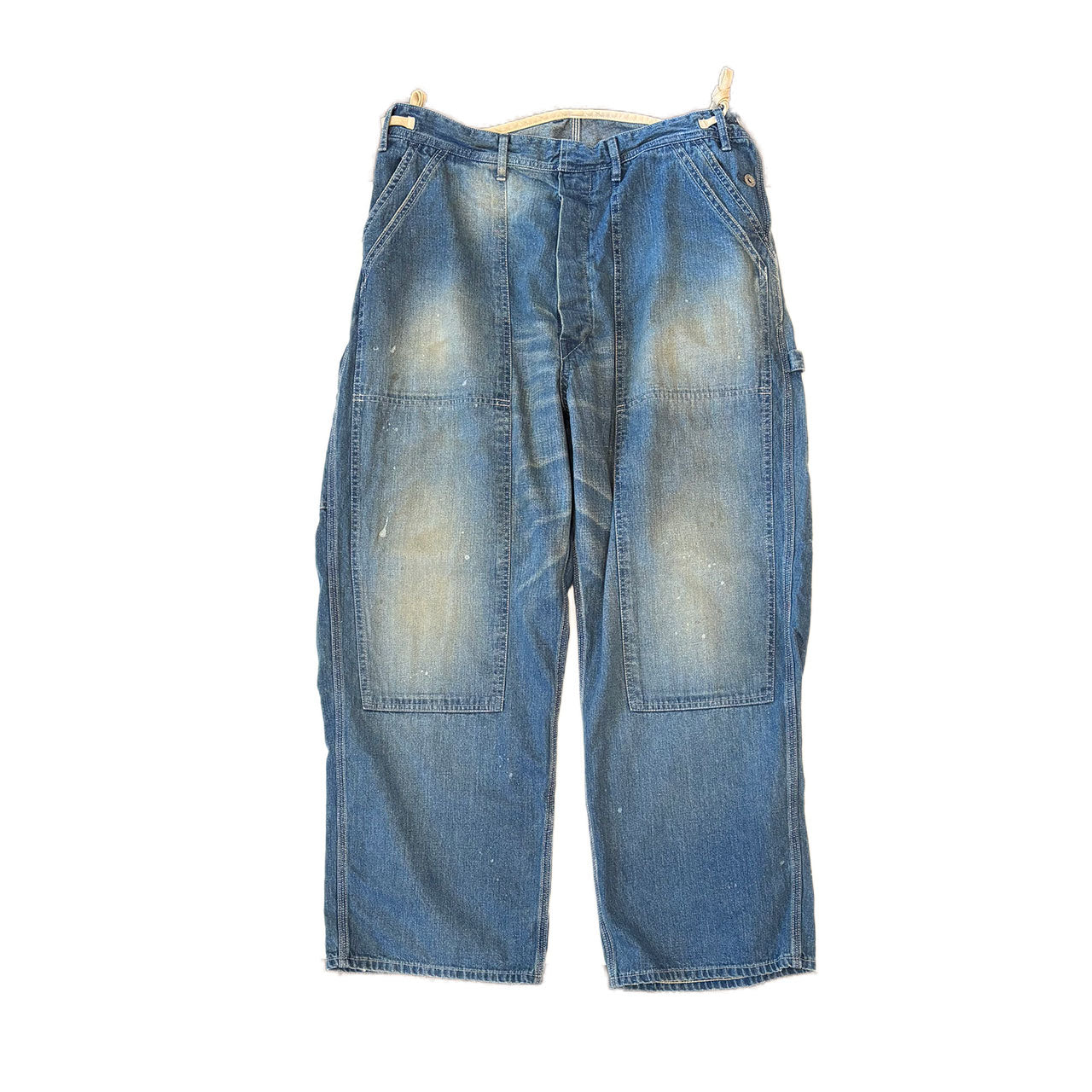 【H.UNIT】Denim side open painter(Used wash)