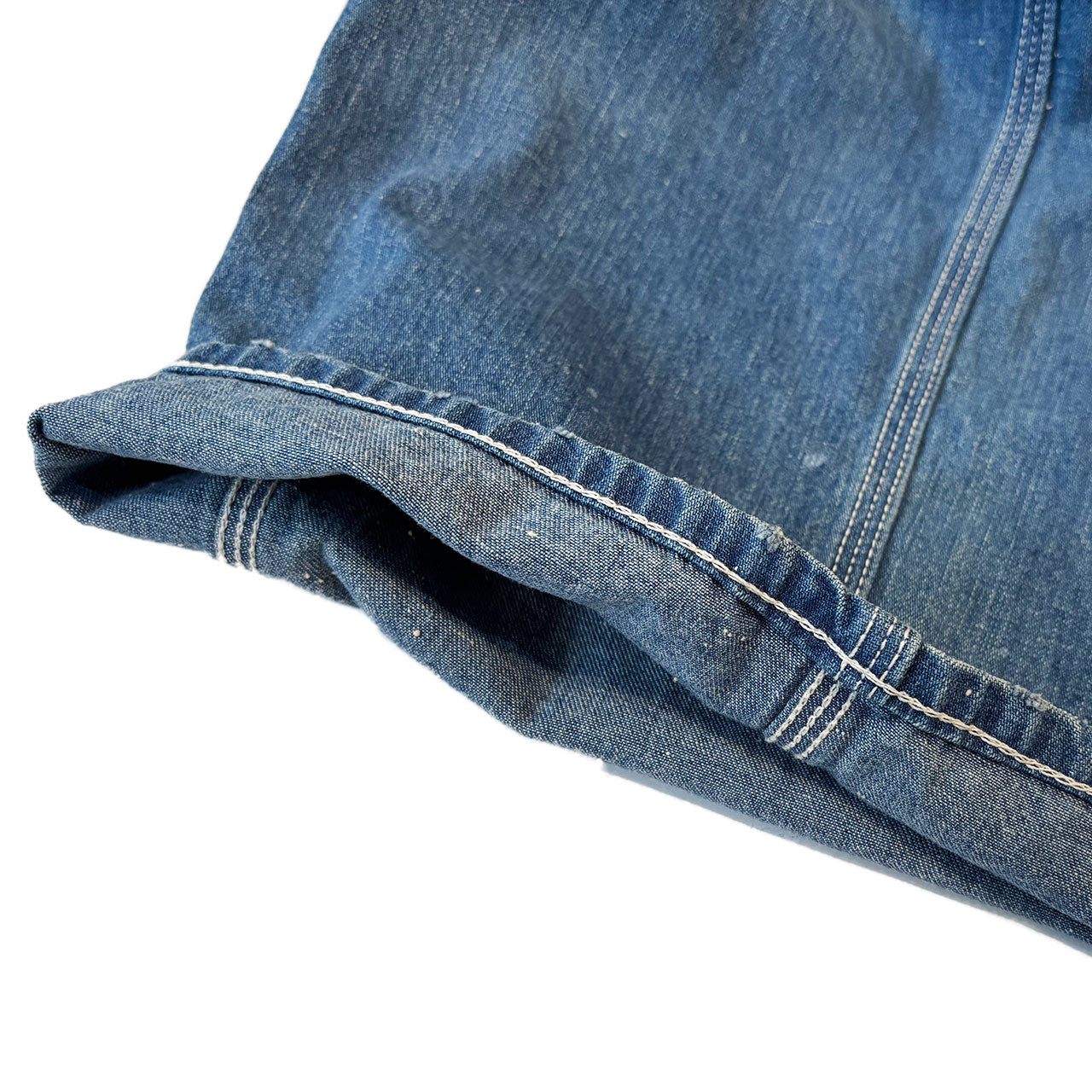 【H.UNIT】Denim side open painter(Used wash)