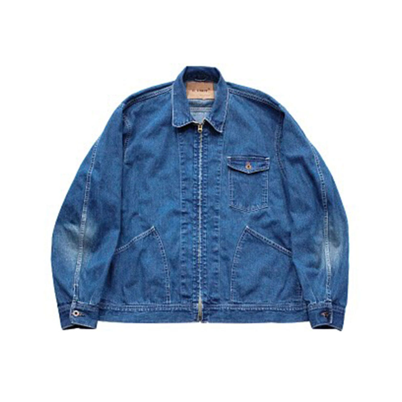 【H-UNIT】Denim zip work jacket (Used wash)|H-JK048