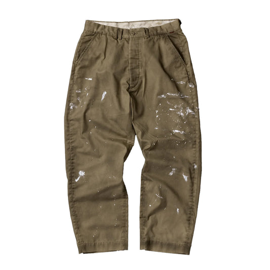 【ANACHRONORM】PAINTED NO TUCK WIDE CHINO TROUSERS｜AN363-W