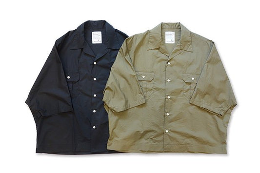 【H.UNIT STORE LABEL】Dolman open collar short sleeves shirt