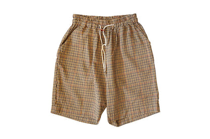 【H.UNIT】L/C Check easy wide shorts