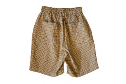 【H.UNIT】L/C Check easy wide shorts