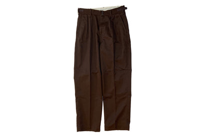 【H.UNIT】T/C Chino two tuck trousers