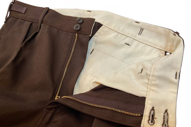 【H.UNIT】T/C Chino two tuck trousers