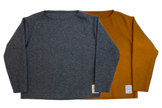 【H.UNIT】Boild wool cut off basque shirt