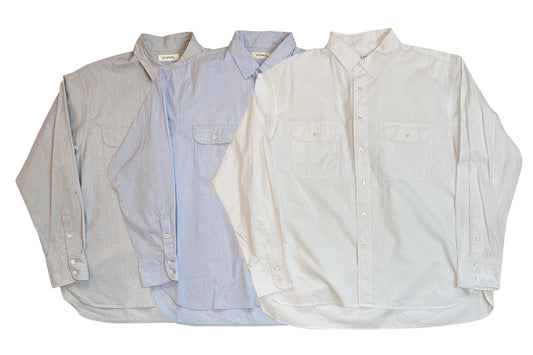 【H.UNIT】Chambray work long sleeves shirt