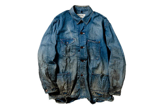 【ANACHRONORM】DAMAGED LIGHToz BM DENIM COVERALL