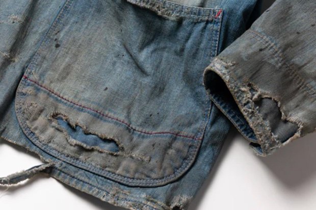 【ANACHRONORM】DAMAGED LIGHToz BM DENIM COVERALL