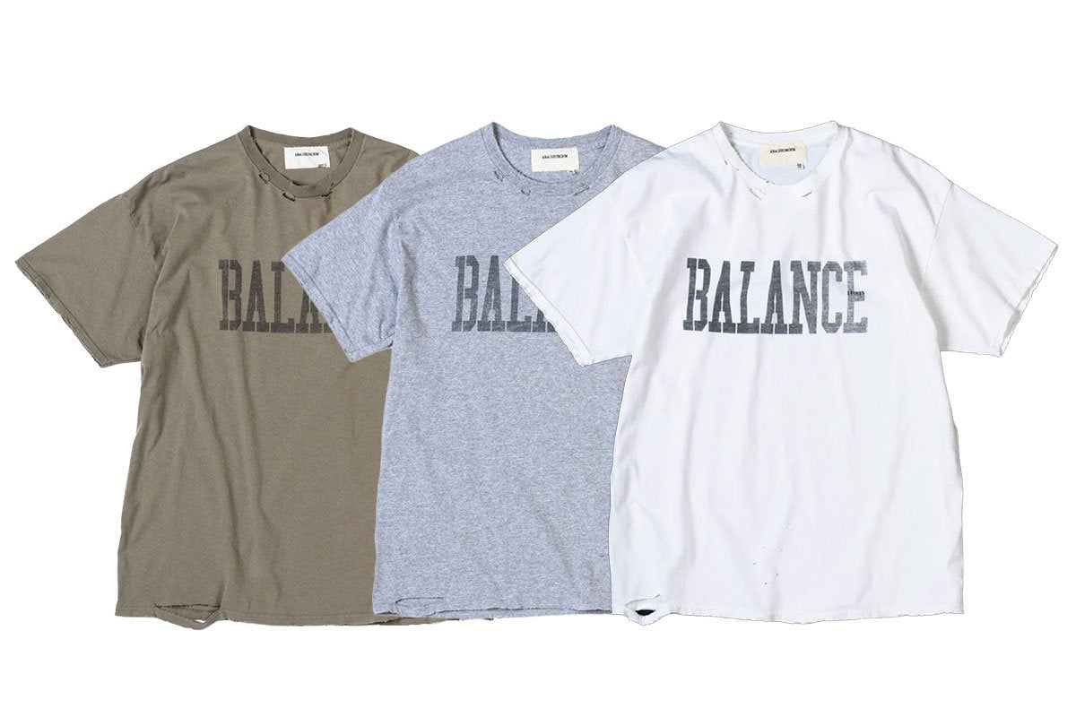 【ANACHRONORM】BALANCE PRINT DAMAGE S/S T-S