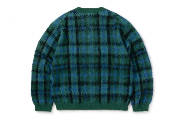 【SON OF THE CHEESE】CHECK MOHAIR CREWNECK SWEATER