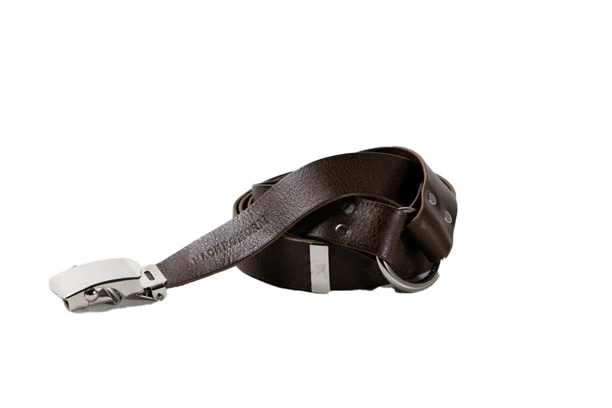 【ANACHRONORM】LEATHER GI RING BELT｜BROWN