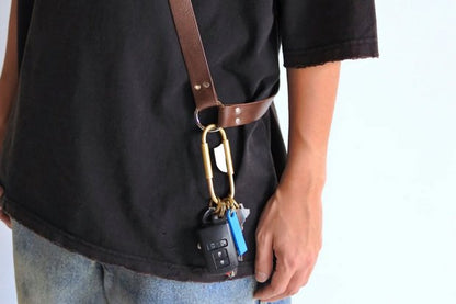 【ANACHRONORM】LEATHER GI RING BELT｜BROWN