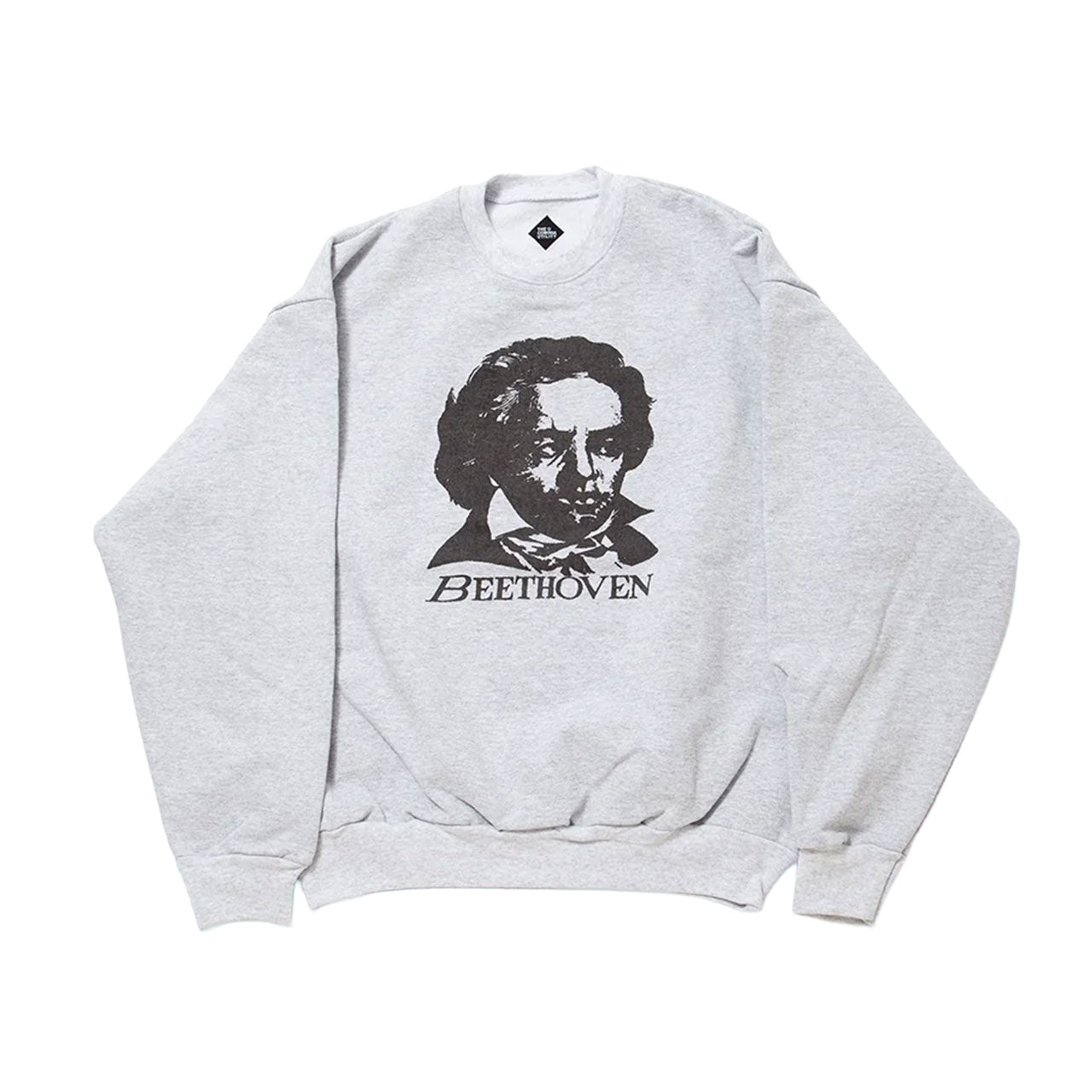 【THE CORONA UTILITY】PRINT SWEATSHIRT "BEETHOVEN" / Ash Grey｜CC006-26-01