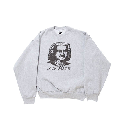 【THE CORONA UTILITY】PRINT SWEATSHIRT "J.S BACH" / Ash Grey｜CC007-26-01