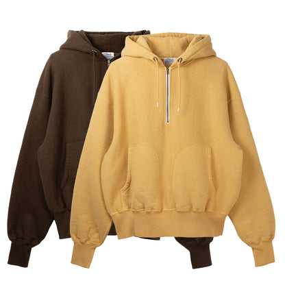 【tone】Flatlock Seam Fleece Half-Zip Hoodie｜TO-AW26-CLS03