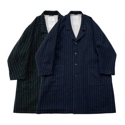 【H.UNIT】Wool stripe raglan aterier coat｜H-CT031