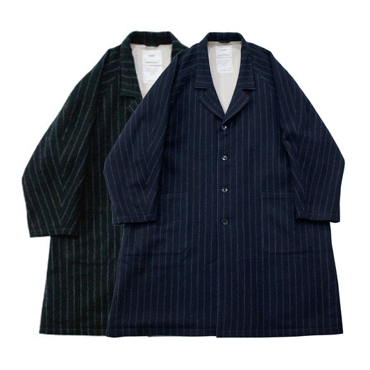 【H.UNIT】Wool stripe raglan aterier coat｜H-CT031