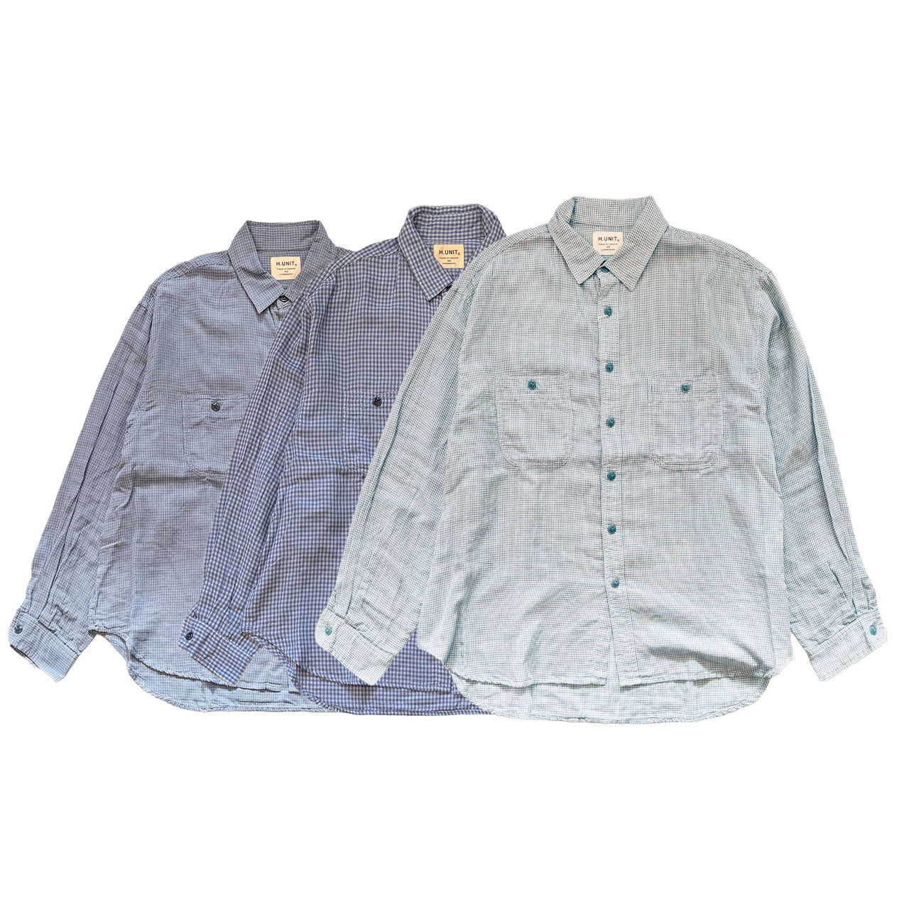 【H.UNIT】Check work shirt｜H-SH065