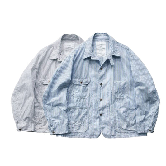 【H.UNIT】Stripe shirtalls｜H-JK062