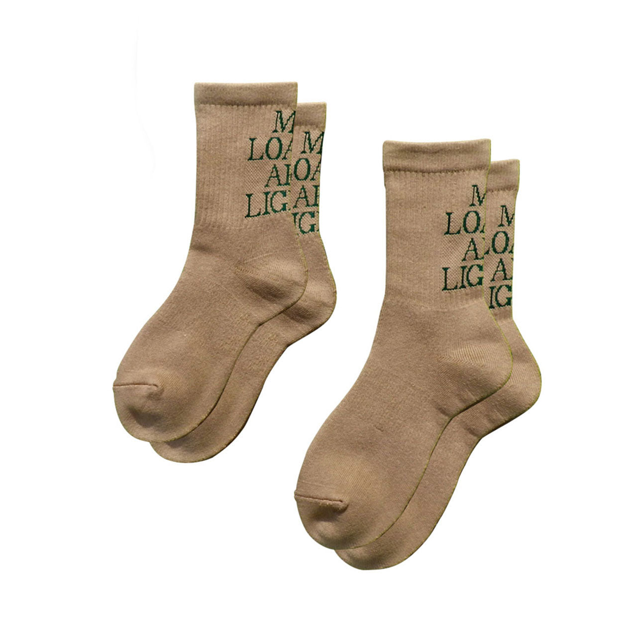 【MY LOADS ARE LIGHT】Text" M,L,A,L" : Sugar Brown