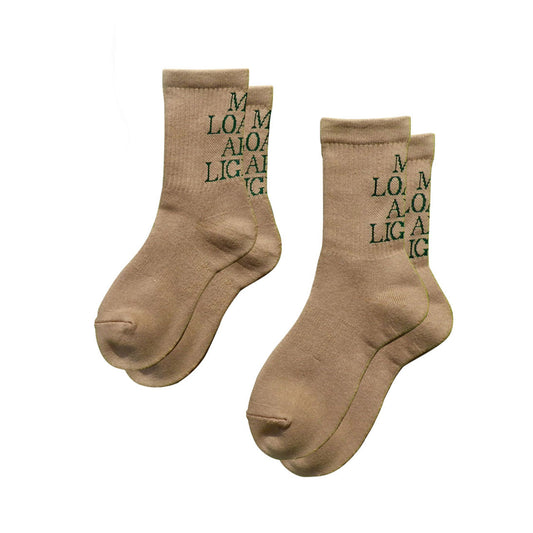 【MY LOADS ARE LIGHT】Text" M,L,A,L" : Sugar Brown