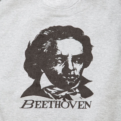【THE CORONA UTILITY】PRINT SWEATSHIRT "BEETHOVEN" / Ash Grey｜CC006-26-01