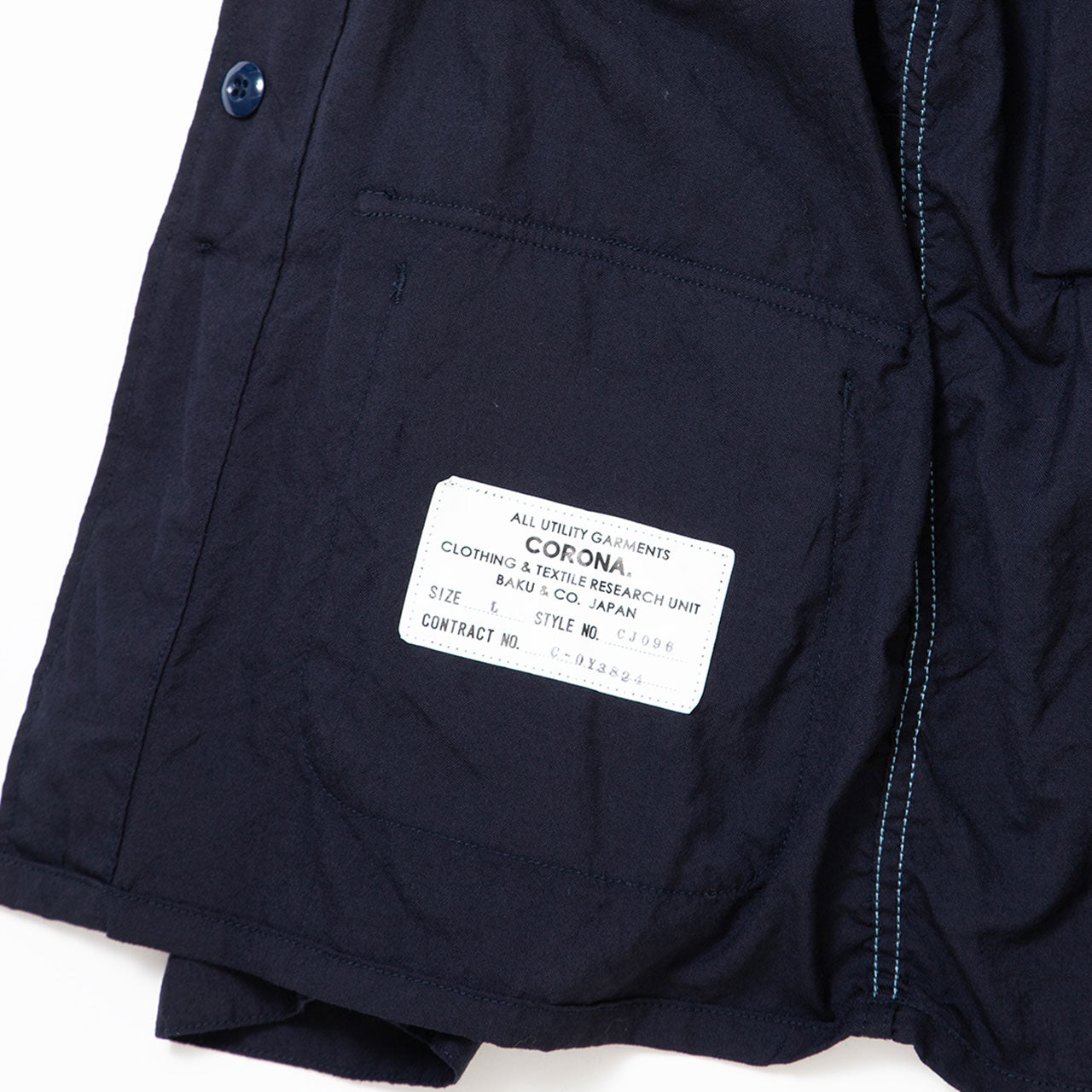 【THE CORONA UTILITY】CORONA・JUNGLE JACKET / Navy｜CJ096-26-01