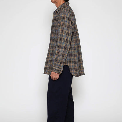 【THE CORONA UTILITY】W.C.W SHIRT PULLOVER / Yellow × Brown｜CS005-25-01