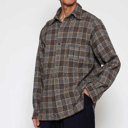 【THE CORONA UTILITY】W.C.W SHIRT PULLOVER / Yellow × Brown｜CS005-25-01